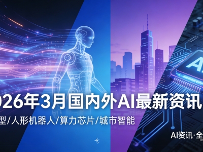 速看！2026 年 3 月最新国内外 AI 动态，大模型 / 机器人 / 算力全梳理
